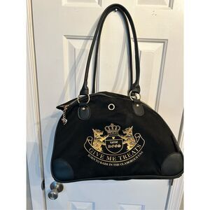 Juicy couture black pet carrier “give me treats” rare luxury